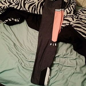 Vs pink leggings with pockets